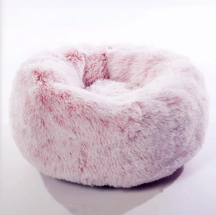 Home Plush Pet Nest Winter Cat Nest Dog Nest Warm Detachable and Washable Round Cat Nest Pet Bed Seasonal Universal Decoration