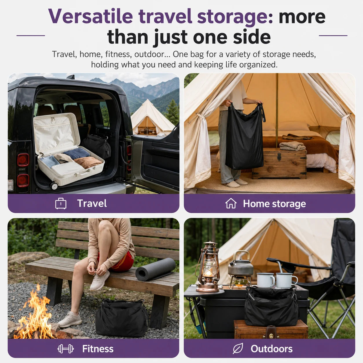 Glamping Vacuum Compression Bag No Pump Required Waterproof Gear Organizer for Sleeping Bag Down Jacket Vanlife Space Saver