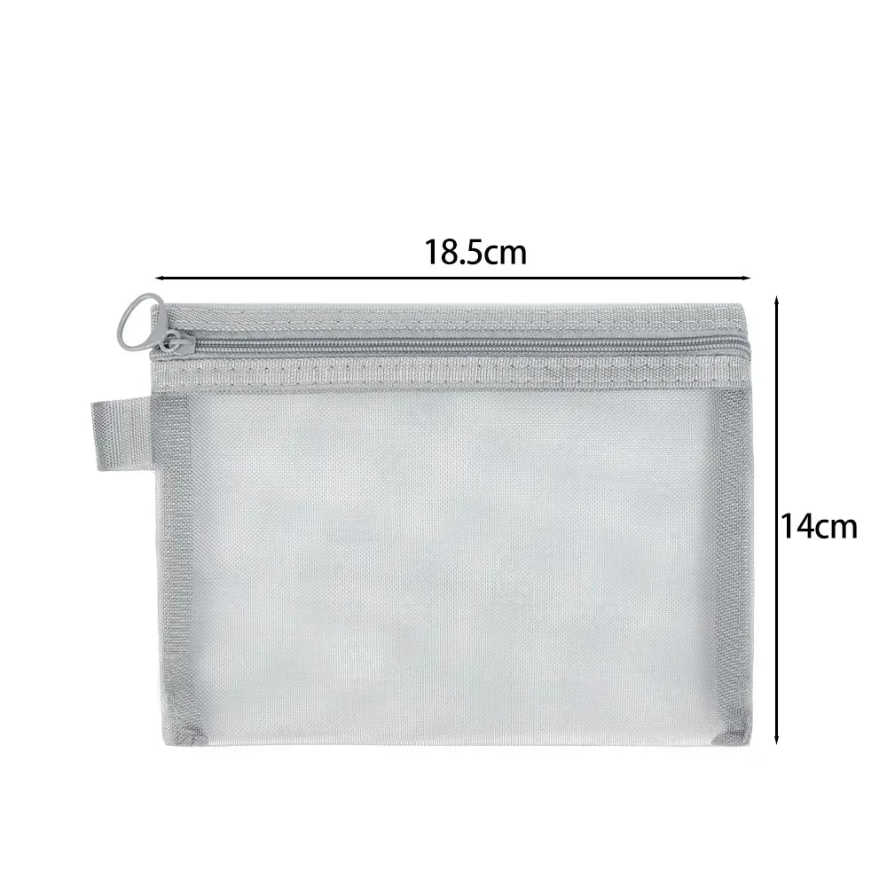 1/12pcs Mesh Clear Cosmetic Bags Small Large Black Makeup Bag Portable Travel Toiletry Organizer Case Lipstick Storage Pouch
