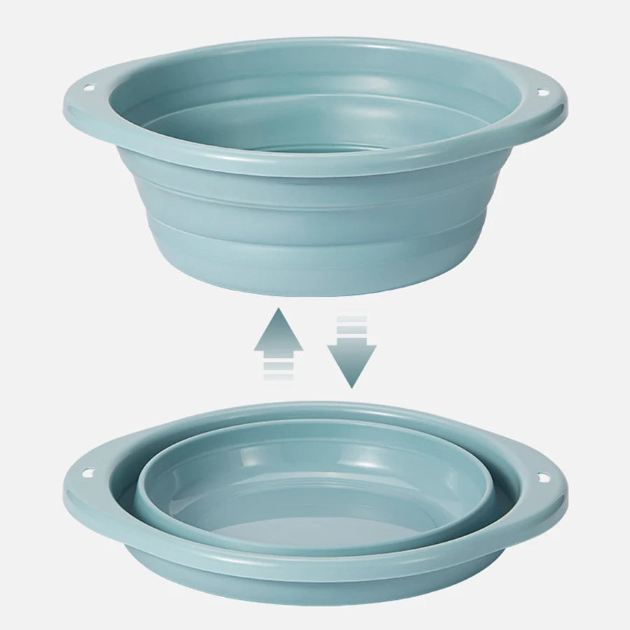 Baby Folding Washbasin Portable Kids Washbasin Silicone Hang Home Storage Basin Foot Buttock Laundry Tub Kitchen Accessories