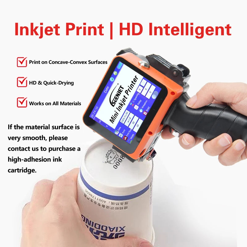 Mini Best Before Date Logo Code Printer Handheld Food Expiry Date Stamping Inkjet Machine QR Code Bottle Box