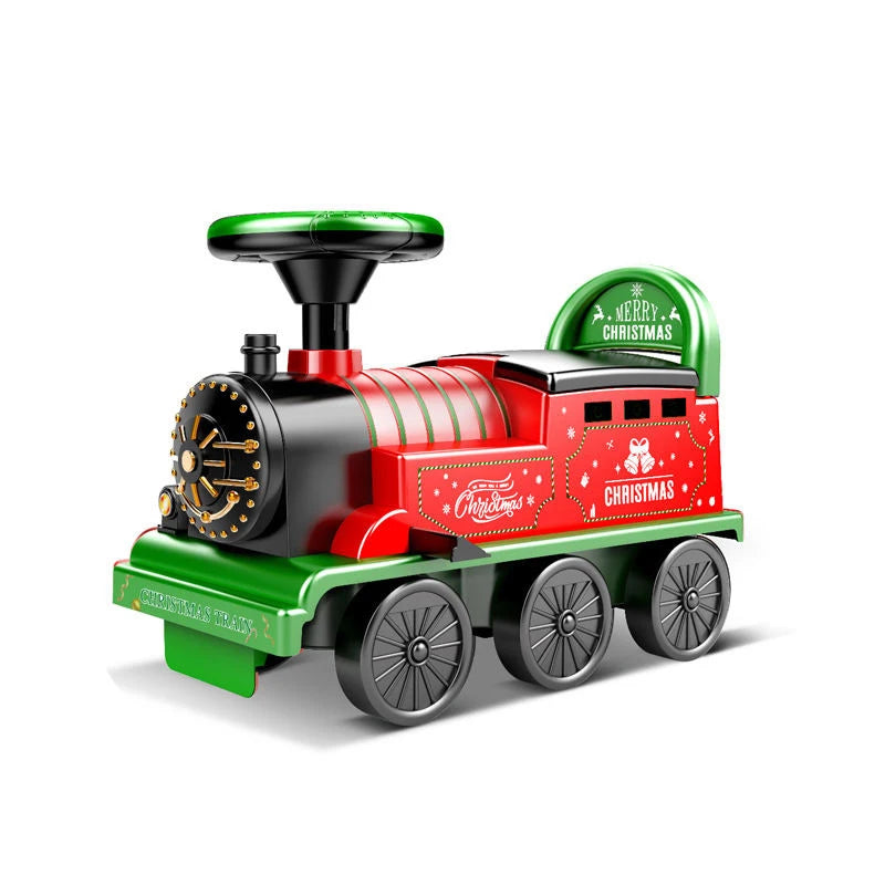 Christmas Retro Train Kids Riding Rail Car Toy with Lights Sounds Electric Track Train Model Children's Toy Xmas New Year Gifts