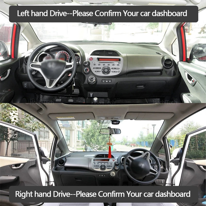 For Honda Fit Jazz 2008-2013 GE6 GE7 GE8 GE9 High Quality Dashboard Mat Dashmat Cover Pad Sunshade Carpet Accessories