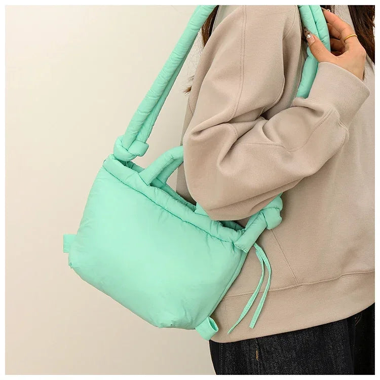 Super Cool Simple Versatile Handbags for Women 2025 Casual Hot Sale Colorful Nylon Small Square Shoulder and Crossbody Bags