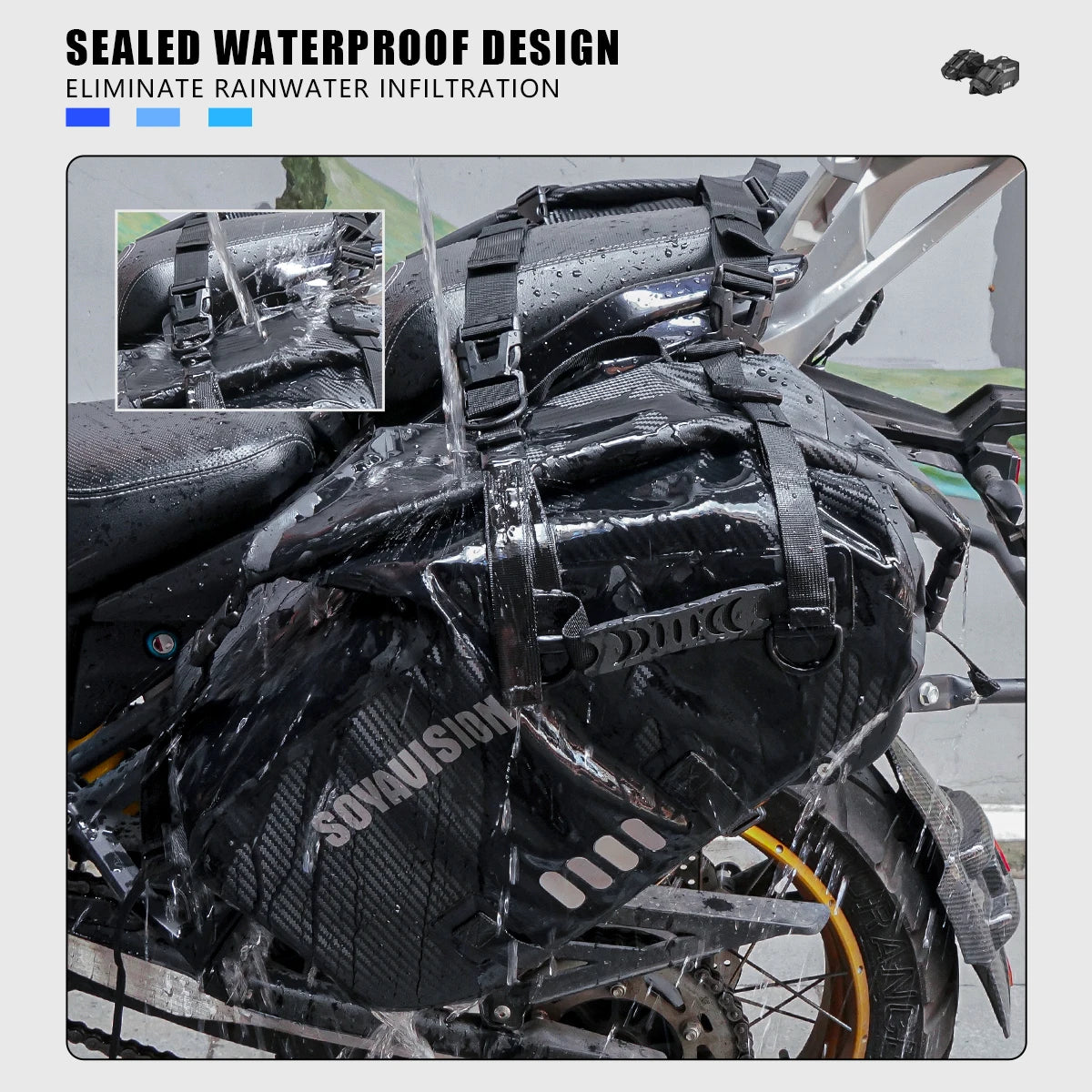 Waterproof Motorcycle Bag 18L 28L 48L Motorcycle Saddle Side Bag Large Capacity Universal Fit Motorcycle Pannier Bag