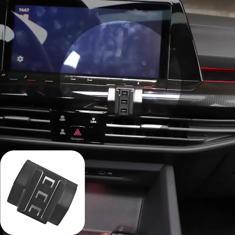 Car Phone Holder For Volkswagen VW Golf 8 MK8 2021-2024 Mobile Phone Mounts Car Wireless Charging Special Fixed Base Accessories