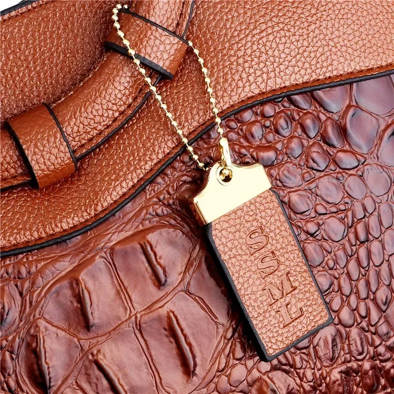 Luxury Handbags Women Bag Designer Crocodile Woman Leather Handbag Ladies Green Party Tote Shoulder Bags ショルダーウォレット Designer Bag