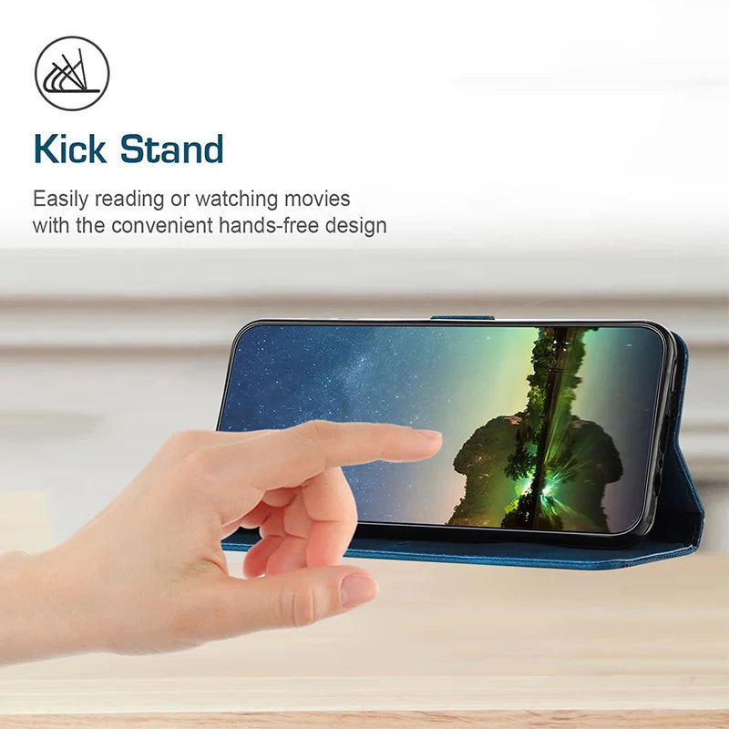Stand Flip Wallet Case for Xiaomi Redmi 14C 13C 13R 12C 12 13 4G 5G 10 2022 11a 10C 10A 9C 9A 8A 7 8 6A Leather Protect Cover