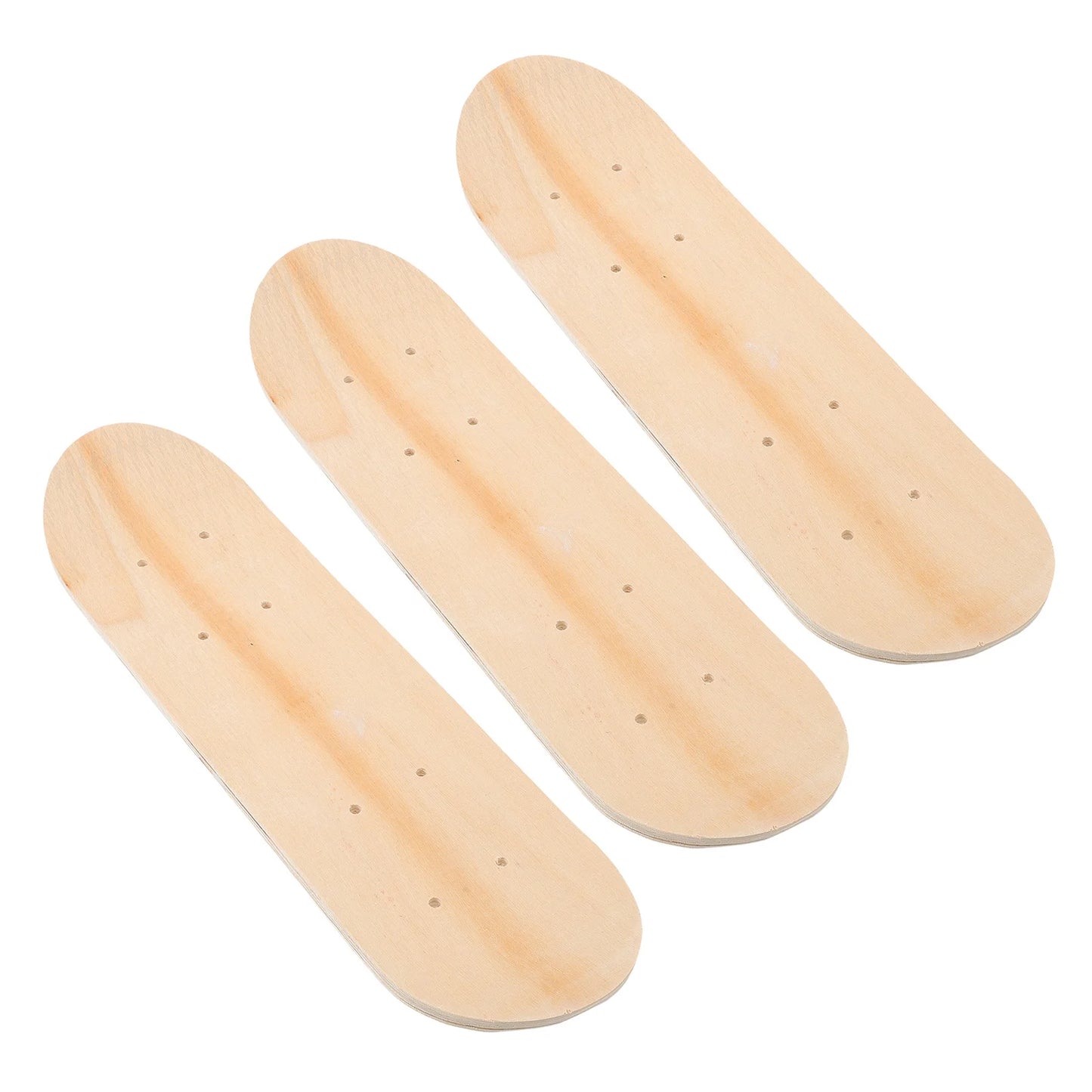 3pcs 'S Blank Skateboard Decks For Painting Diy Unfinished Wood Double Tail Deck Fun Skateboard Deck For Art