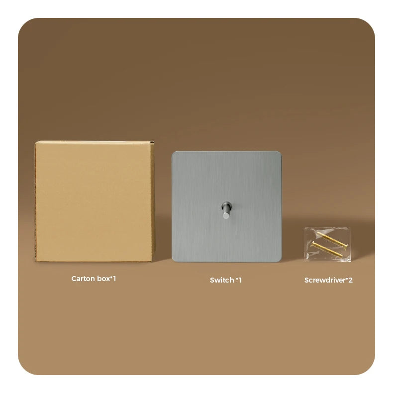 Avoir Matte Silver Vintage Toggle Switch Panel Brass Lever Switches Push Button Home Improvements Light Switches Dimmer Sockets