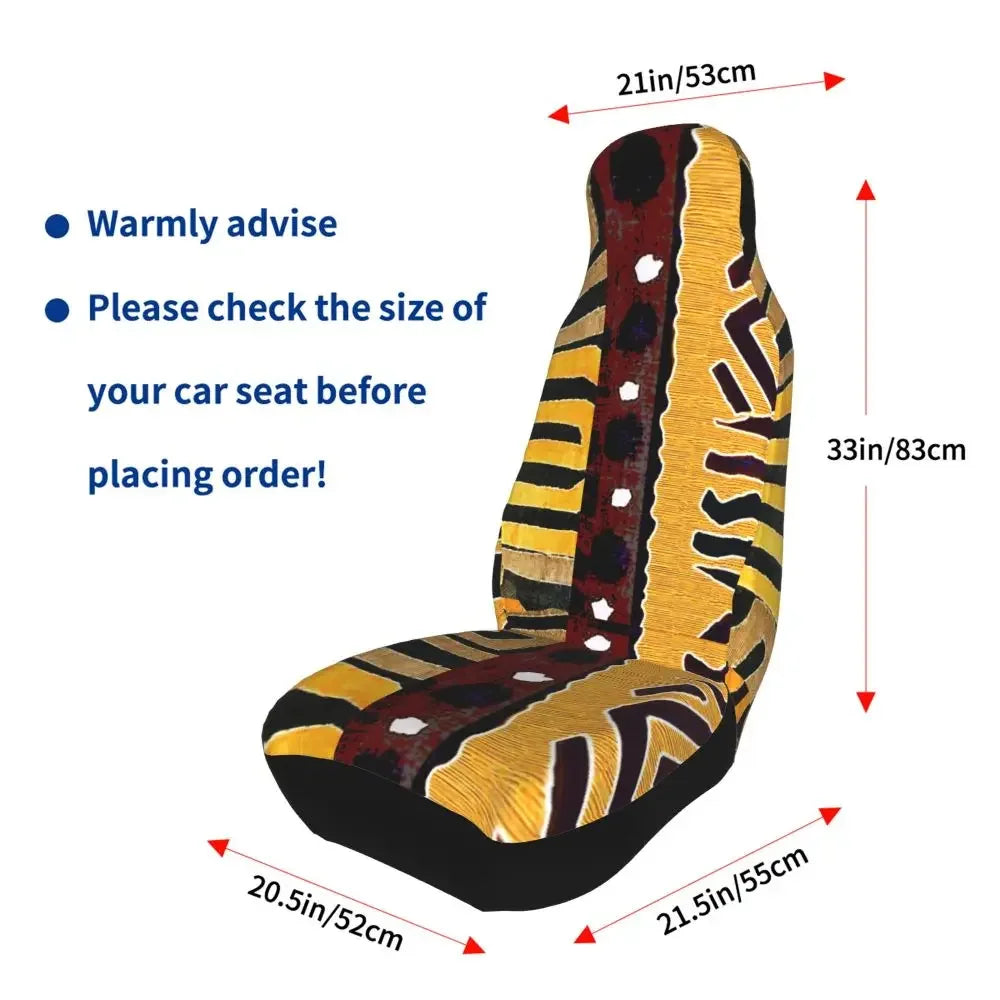 Antique African Textile Print Universal Car Seat Cover Protector Interior Accessories Women Seat Cushion/Cover Seat Protector