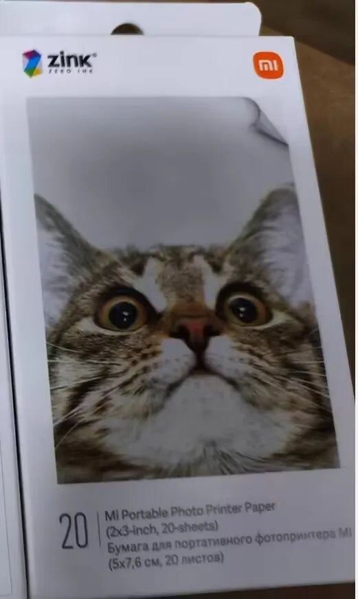 Global Version Original Xiaomi Zink 2"x3" Premium Photo Paper 20 Pack Sealed New For Xiaomi ZINK AR Pocket Printer 1s