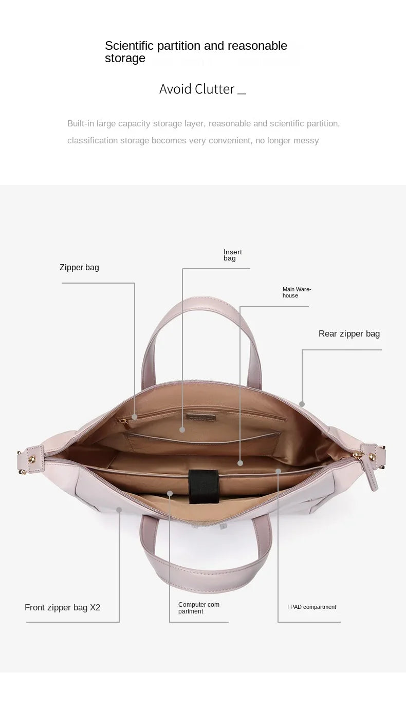 GOLF Women's Business Bags Briefcases Laptop 15 Inch Bag Commuter Handbag Lady Casual College Shoulder Bags for Women Trend 2024