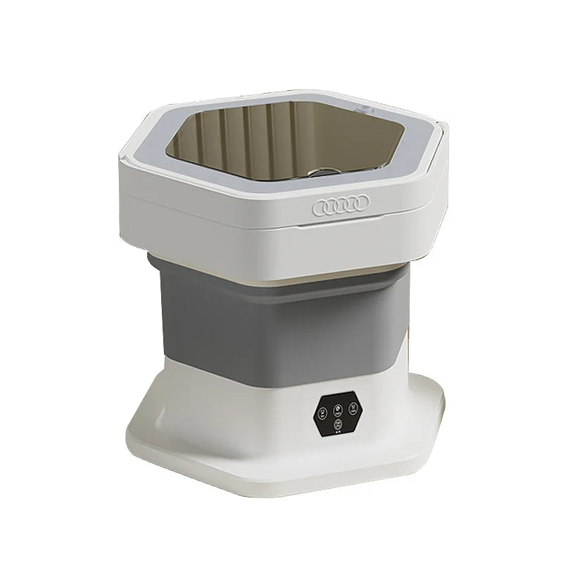 New Mini Folding Washing Machine Household Small-sized Washing Machine Socks Underwear Pants Also Capable Dehydrating White
