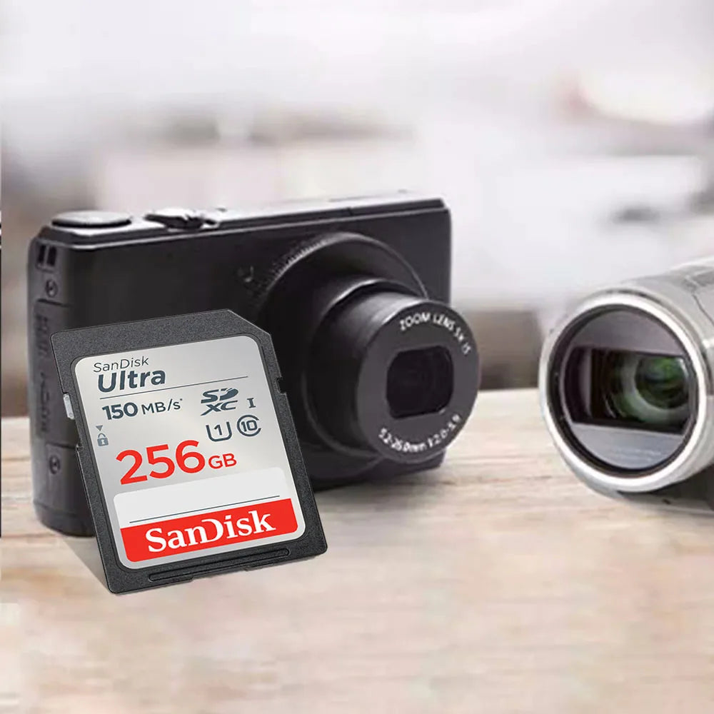 SanDisk Ultra/Extreme/Extreme PRO SD Card 256GB 128GB 64GB SDXC 32GB SDHC Memory Card C10 U1 U3 Carte SD Card  for Camera 4K UHD