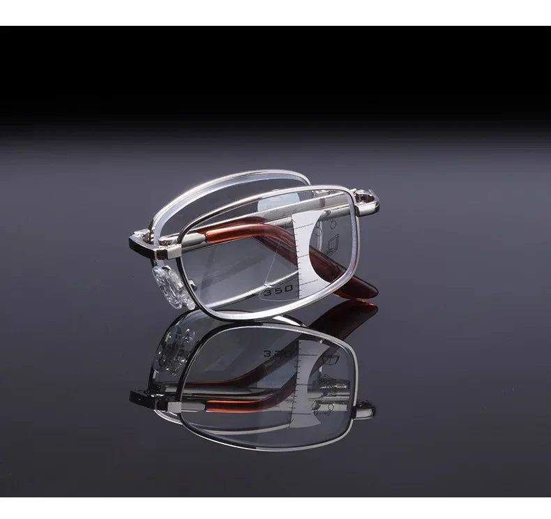 Intelligent Anti Blue Light Hyperopia Eyewear Photochromic Folding Presbyopic Glasses Progressive MultiFocus Reading Eyeglasses