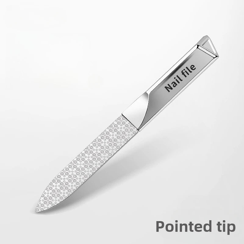 Stainless Steel Double Side Nail File Styling Accessories Polish Remover For Buffer Manicure Tools For Home And Travel