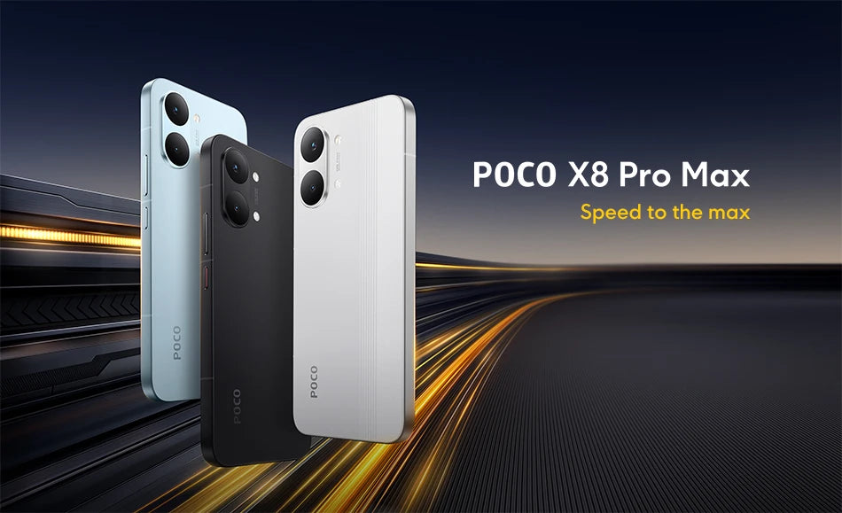 Global Version POCO X8 Pro Max 8500mAh 1.5K 120Hz Ultra-Bright  AMOLED Display 6.83'' Smartphone  Dimensity 9500s