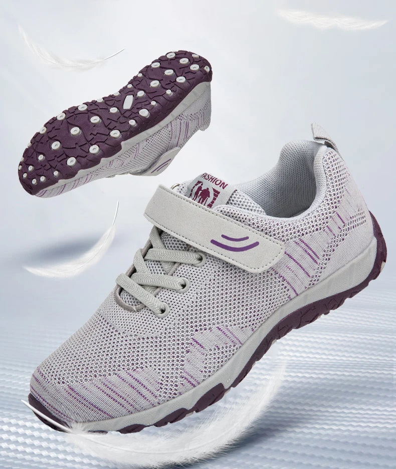 2024 Womens Dance Ladies Sport Shoes Breathable Walking Mesh Flat Shoes Woman White Sneakers Women Tenis Feminino Female Shoes