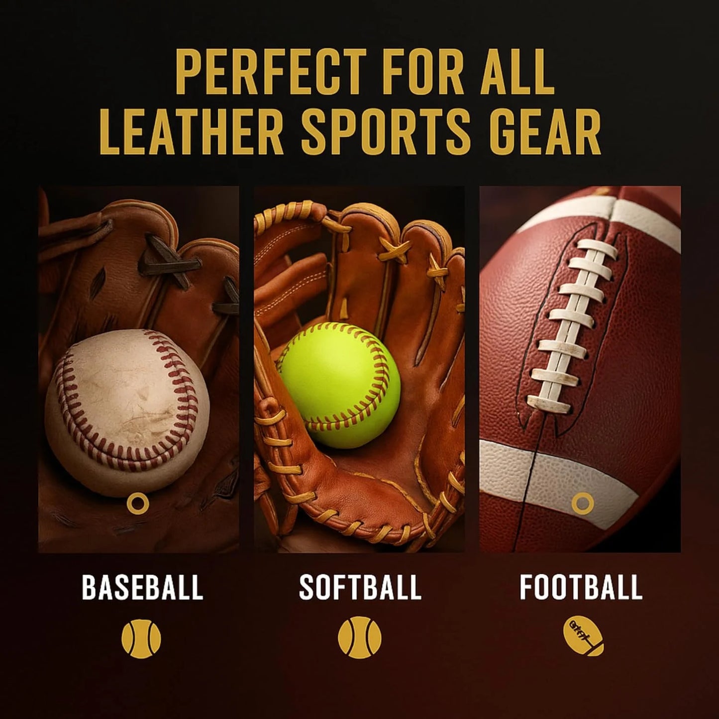Baseball Glove Conditioner – All Natural Leather Cleaner and Conditioner To Soften, Restore, Repair and Protect Baseball Gloves