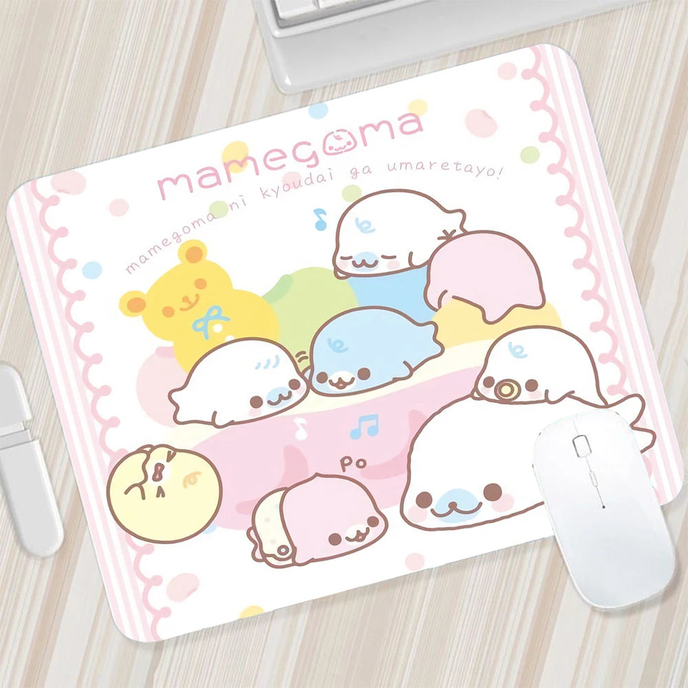 Japanese Cute Mamegoma Small Mouse Pad Gaming Mousepad PC Gamer Mouse Mat XXL Computer Pad Keyboard Mat Desk Pad Laptop Mausepad