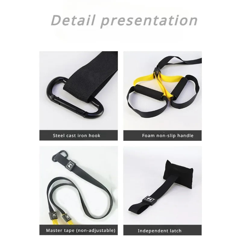 P3-2 & P3-3 Trx Adjustable Suspension Training Belt - Multi-Purpose Resistance Band for Yoga, Fitness & Strength Workouts