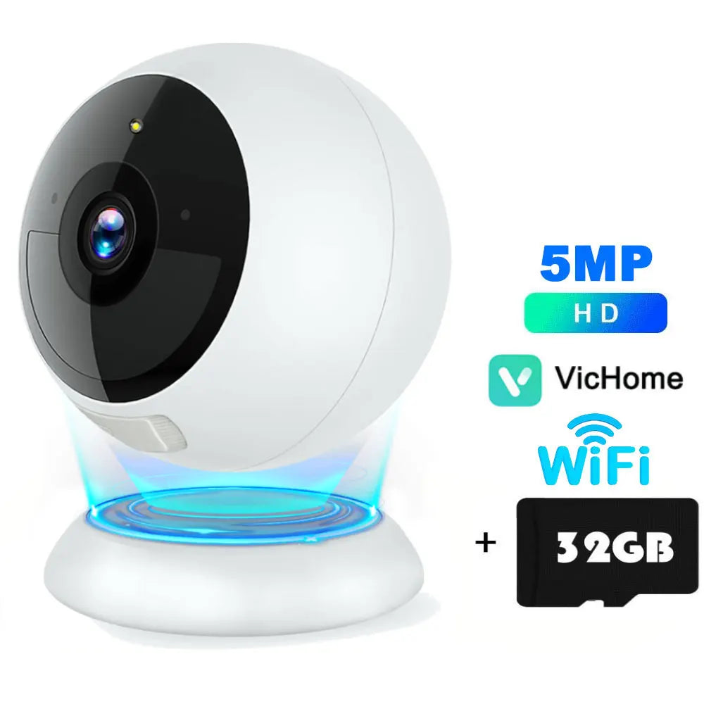 2K Wifi Magnetic Battery Security Camera Indoor/Outdoor 5MP Wireless IP Camera Color Night Vision Motion Tracking Surveillance