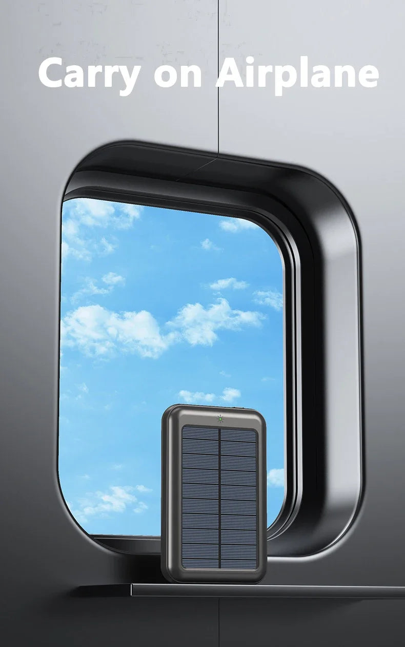 Solar Power Bank 10000mAh Magnetic Wireless Charger Magsafe Powerbank for iPhone 16 15 14 13 12 Mini Portable Induction Charger