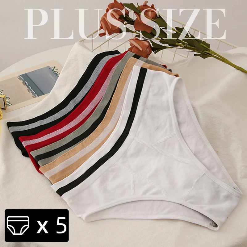S-3XL 3-5Pcs Women Sport Briefs High Waist Panties Comfort Solid Color Underwear Sexy Underpants Intimate Lingerie Soft Briefs