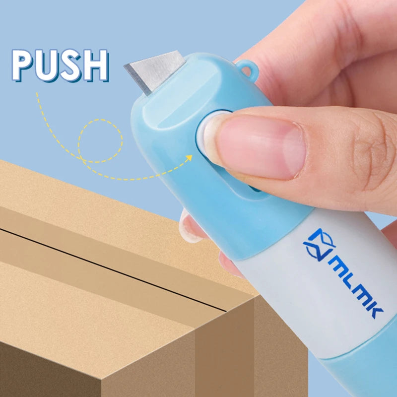 2 In 1 Thermal Paper Correction Solution & Parcel Box Opening Knife Home Office Identity Data Security Protection Liquid Eraser