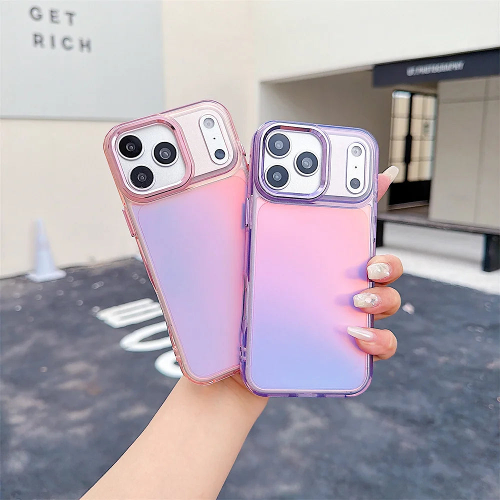 Luxury Color Chameleon Phone Case For iPhone 17 Pro Max Air 16 15 Plus 14 13 12 11  X XS Shockproof Protective Mobile Back Cover