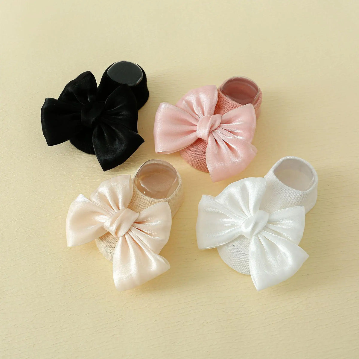 1 pairs Breathable Adorable and Bow Princess Socks & Hairbands for Baby Girls with Non-slip Design
