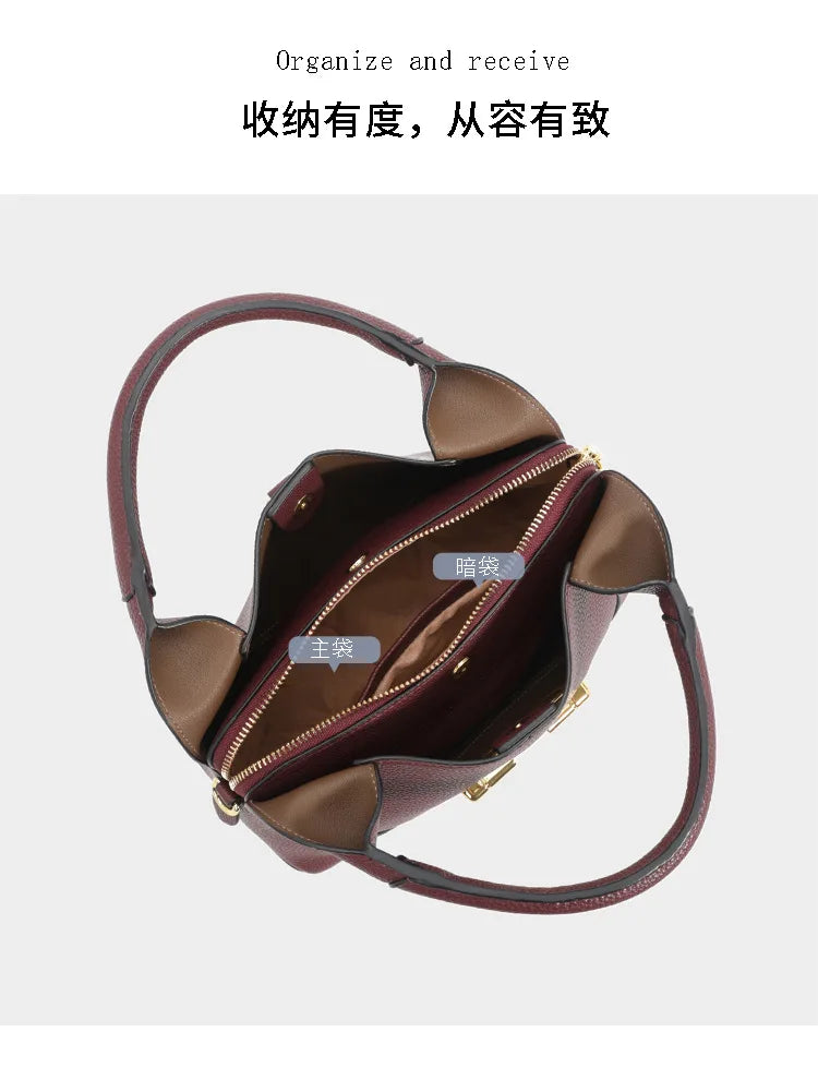 Stylish Solid Color Designer Diaper Bag Women Luxury Leather Tote Large Capacity Elegant Crossbody Handbag For Simple Chic