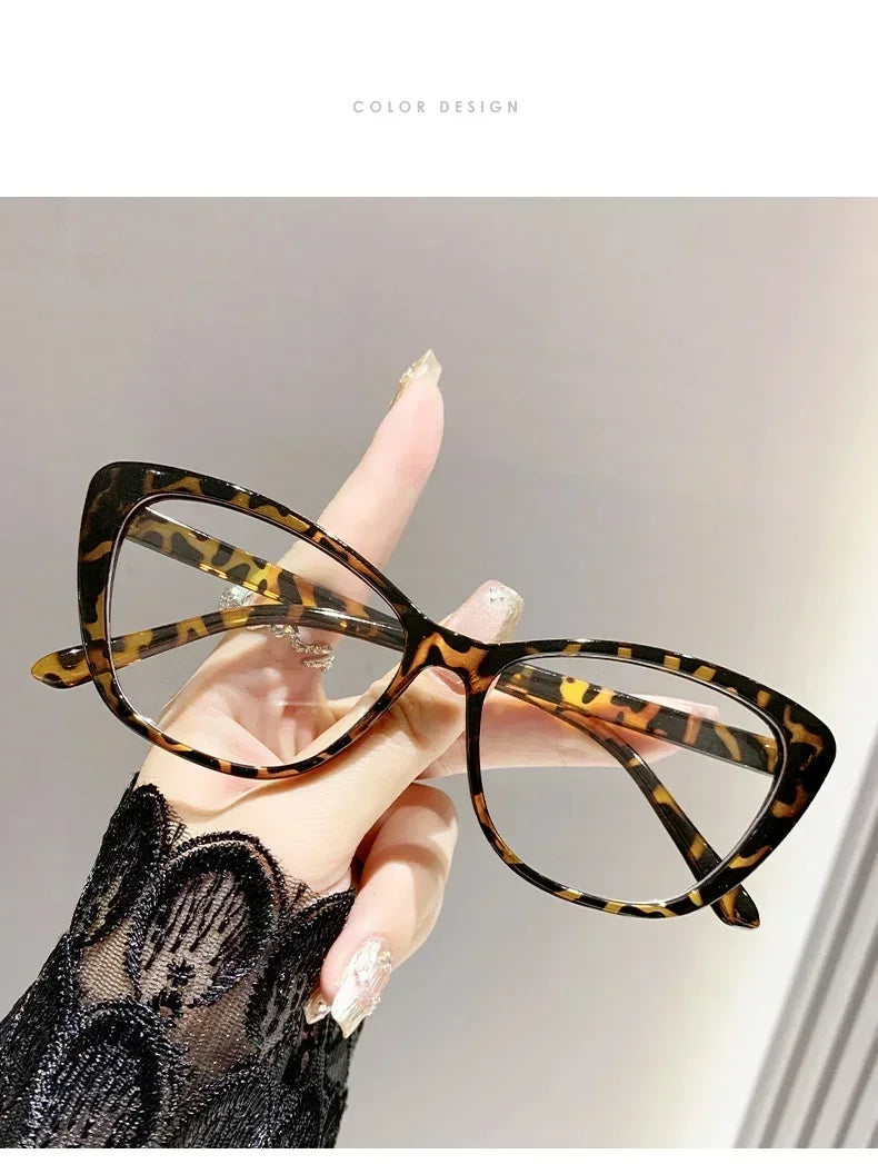 Fashion Ladies Reading Glasses Women Men Trendy Luxury Design Presbyopia Eyeglasses Cat Eye Anti-blue Light Eyewear for Female