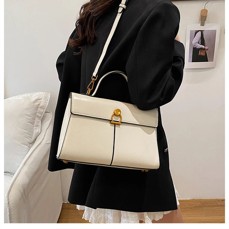2025 New Classic Style Solid PU Square Shoulder & Crossbody Bags High Quality Sense of Luxury Simple Commute Handbags for Women