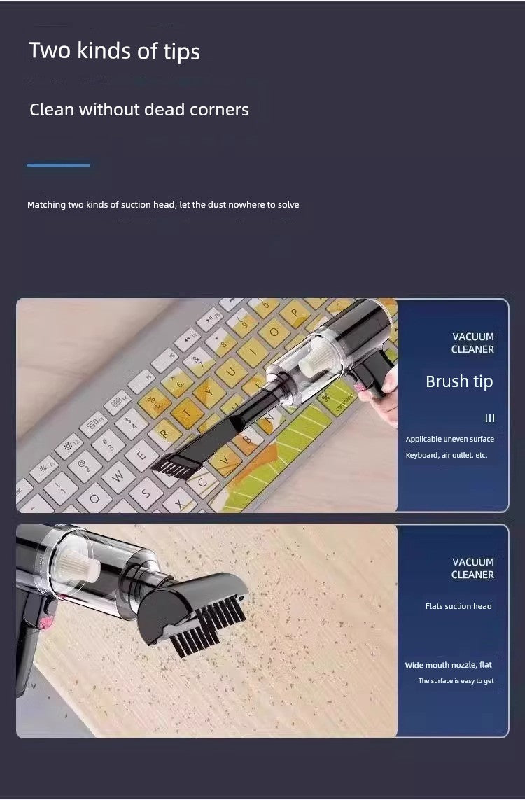 Mini Car Wireless Charging Automobile Vacuum Cleaner For Home Powerful Large Suction High Power Small Handheld Vacuum Cleaner