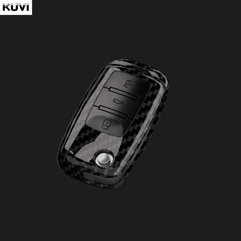Carbon Fiber ABS Car Key Case Cover Shell For VW Volkswagen Polo Tiguan Passat Golf 7 MK Jetta Skoda Kodiaq Superb Octavia Seat