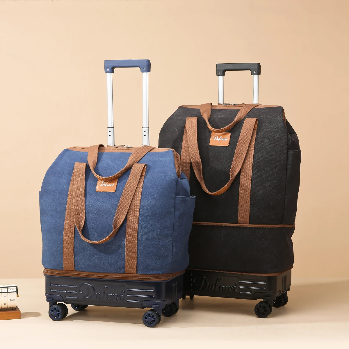 Pulley Luggage Bag, Universal Wheel Travel Bag, Foldableable Suitcase, Lightweight Trolley Bag, Large Capacity Hand-Pulled Backpack, Travel Cosmetics Bag