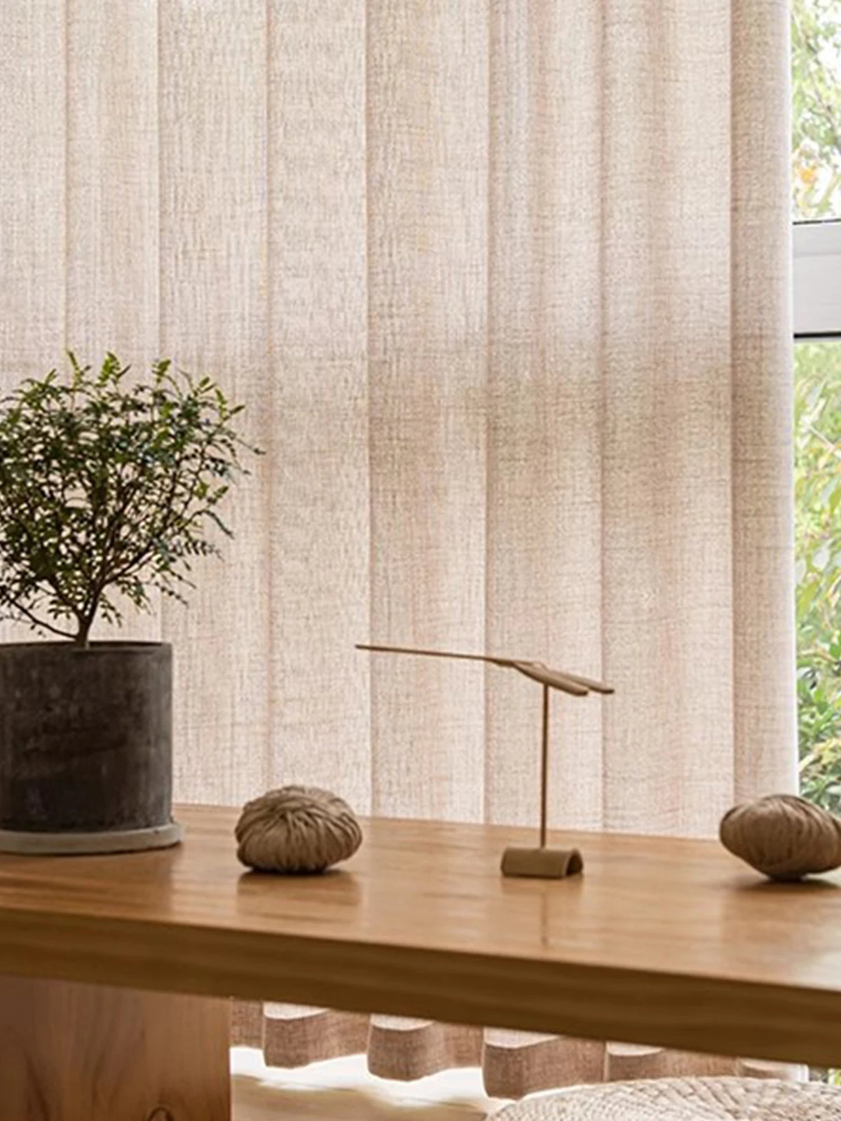 Factory Supply Natura Japanese Korean style Linen Curtain Living Room Bedroom Transparent Finished Gauze sheer drape valance