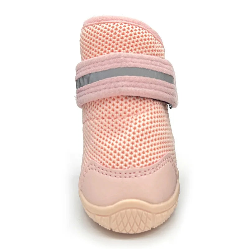 4pcs/set Pet Shoes Boots Dog Woven Shoes Small Non-slip Breathable Wear-resistant Protective Footwear Dog Shoes