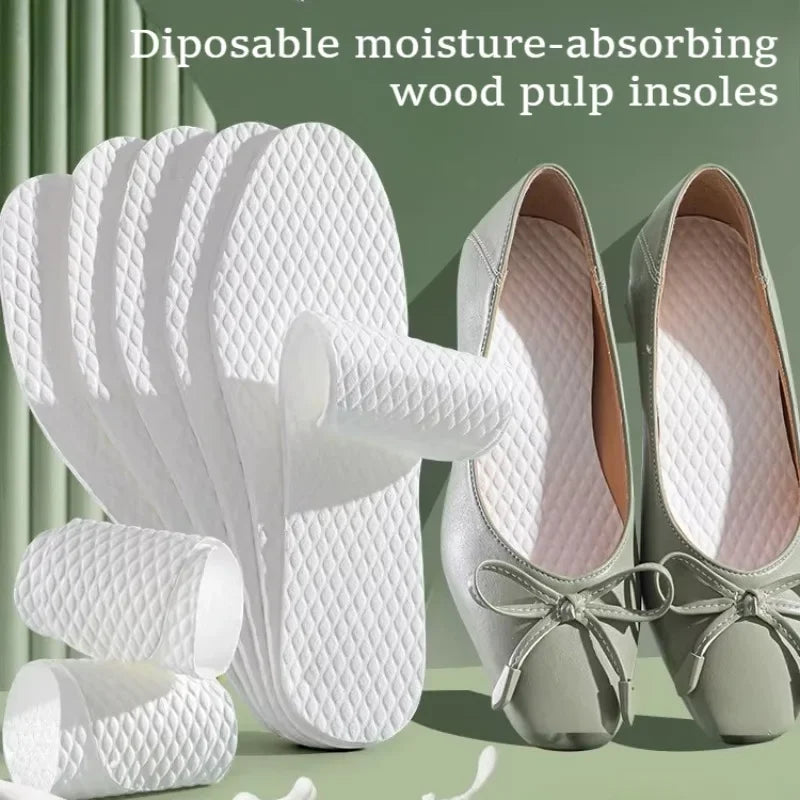 20pairs Men Women Summer Sports Disposable Breathable Sweat Absorbing Deodorant Insoles for Shoes Non Slip Cushion Comfortable
