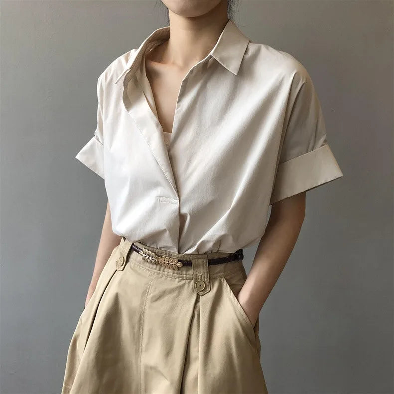 Women Summer Tops Tees Sexy Vintage Blouse Chiffon Ruched Short Sleeve Shirt Ruffles T Shirts Loose Casual Tees