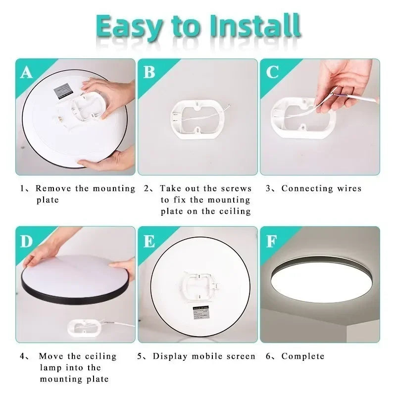 220V Led Ceiling Light Golden Bedroom Indoor Kitchen Lighting for Home Decor Dustproof Bathroom Led Lamp Golden Ceiling Lamps