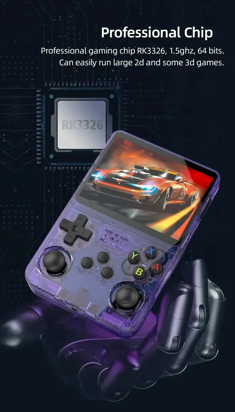 Retro R36S handheld game console 3.5-inch IPS screen Linux system 128GB portable pocket player for gaming