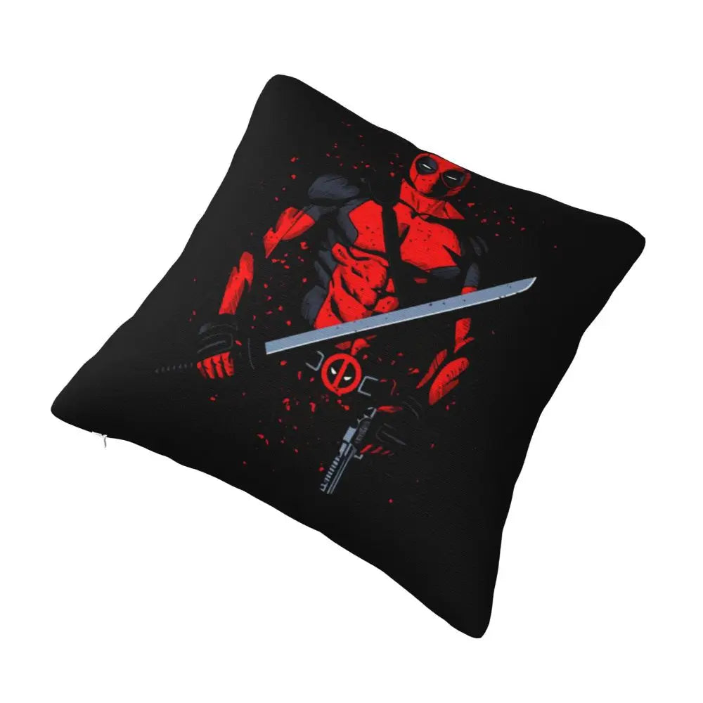 Custom Deadpool Wolverine Cartoon Manga Cushion Cover Soft Cute Pillows