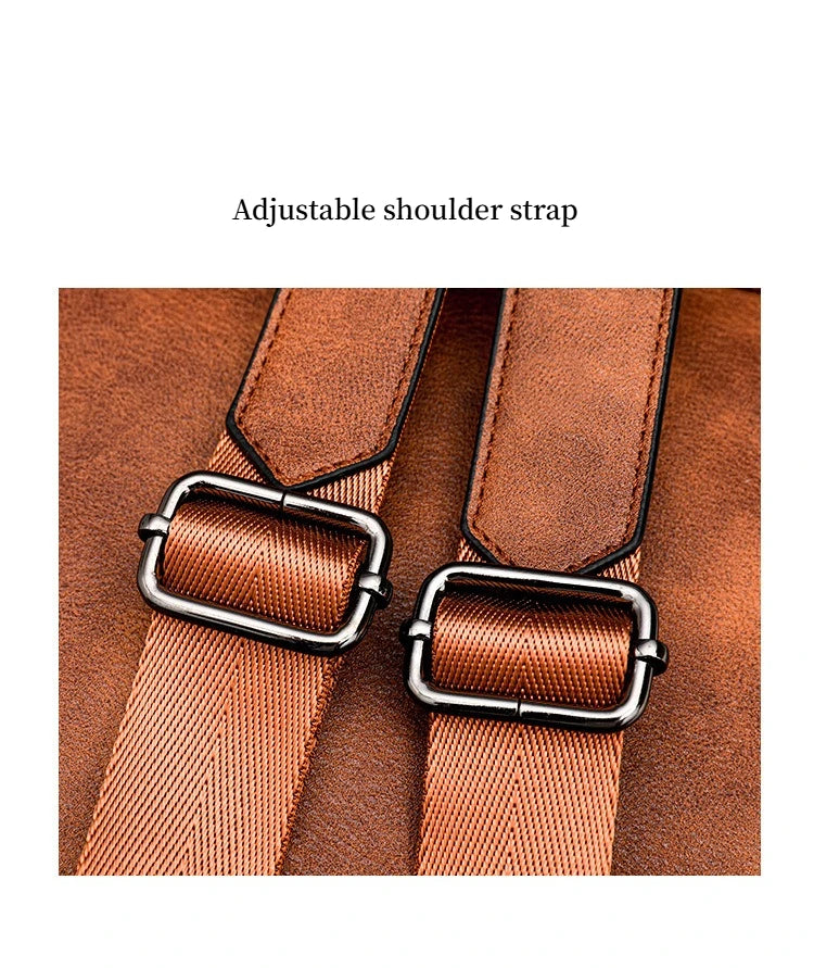 Winter Women's Backpack European Retro Two-shoulder Bag Luxury PU Composite Bag Commuter Single Shoulder Bag Leisure Travel Bags