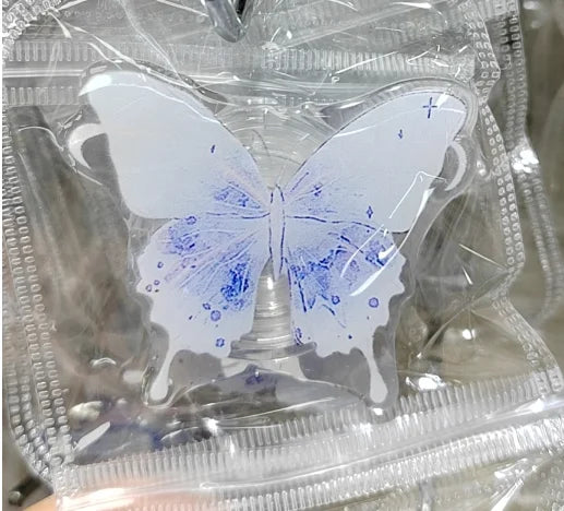 Cute Butterfly Phone Grip Tok Griptok  Holder Ring For iPhone 16 Universal Accessories Lovely Bowknot Phone Stand Bracket Socket