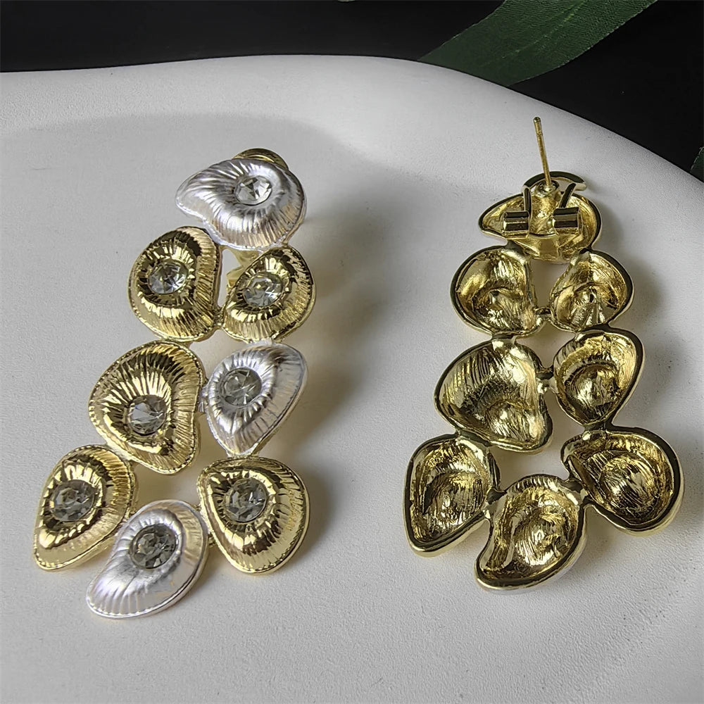 18K Gold Plated Jewelry Set For Women Classic Fashion Necklace Earrings Bracelet And Ring 4PCS Set Jewelry
