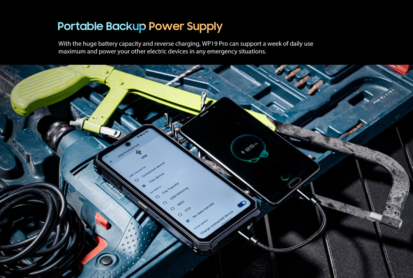 Rugged Phone Oukitel WP19 Pro Helio G99 Cellphone 22000mAh 24GB 256GB Smartphone 64MP Camera  120Hz Mobile Phone