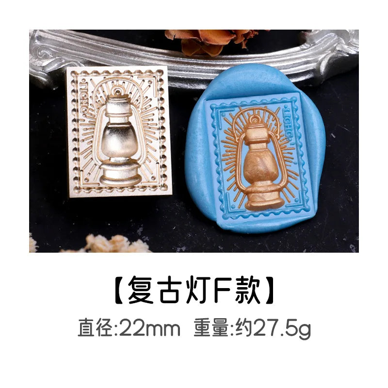 3D Embossed Wax Seal Stamp Retro/Umbrella/Desk Lamp For A Copper Head For DIY Envelope Letter Wedding Invitation Card